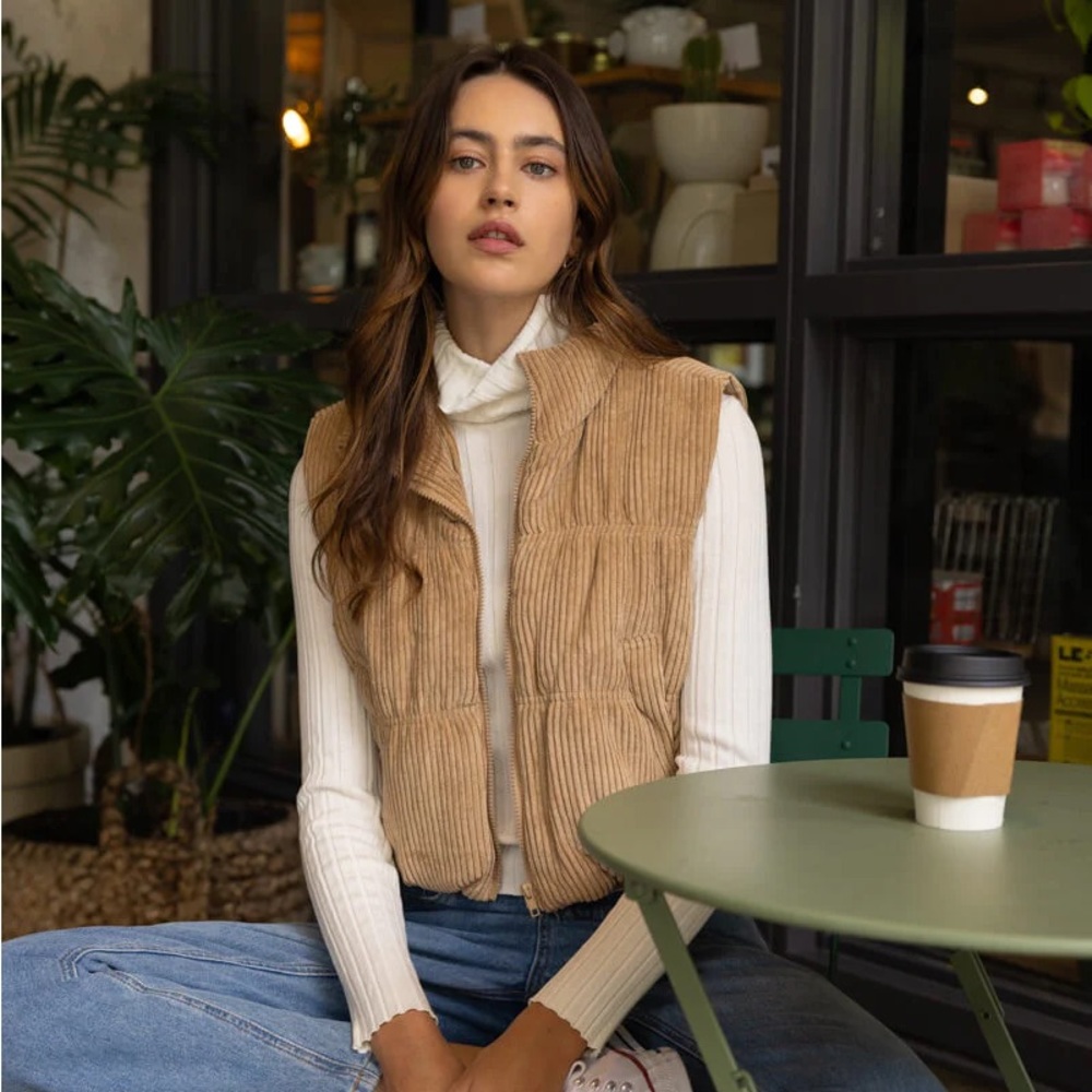 For all 7 Mankind puffer vest corduroy!